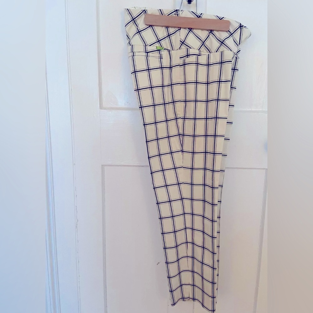 Swing Control Ladies Golf Pants, black/white plaid,  size 12